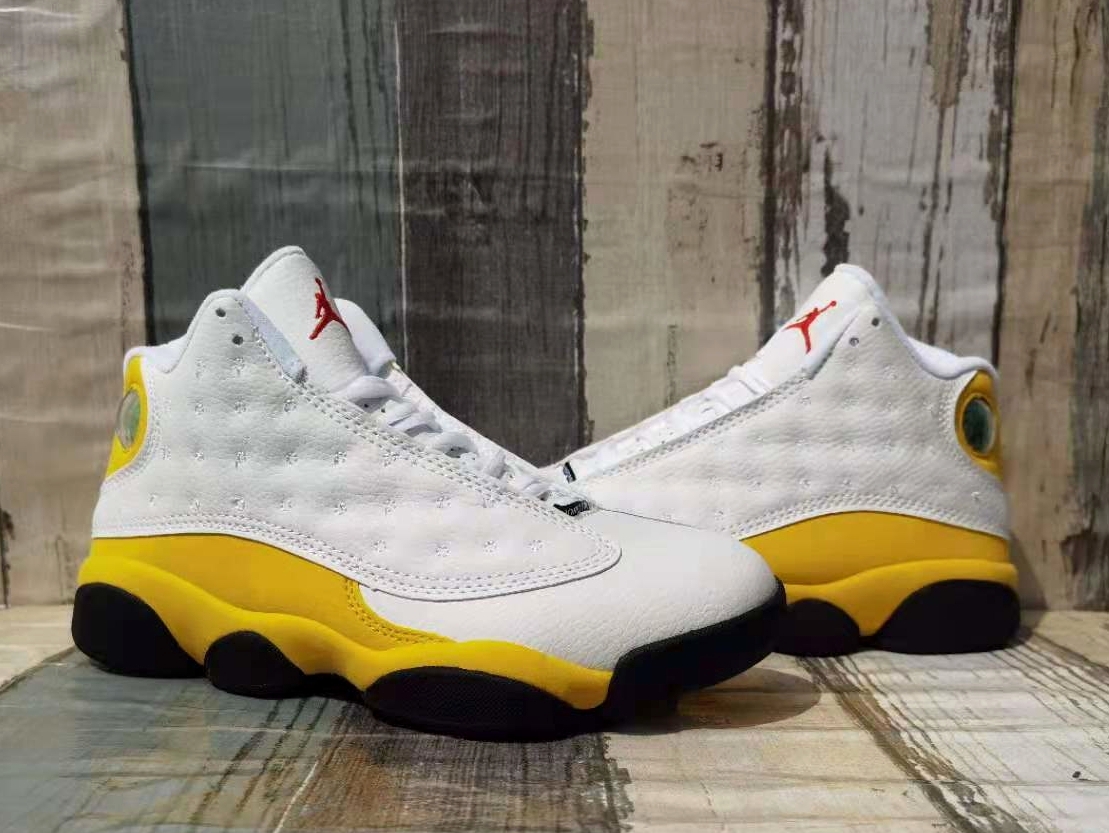 New Air Jordan 13 Retro White Yellow Black